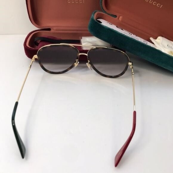 💯 Original GUCCIAcetate Aviator Sunglasses GG0062S Tortoise - Picture 5 of 10